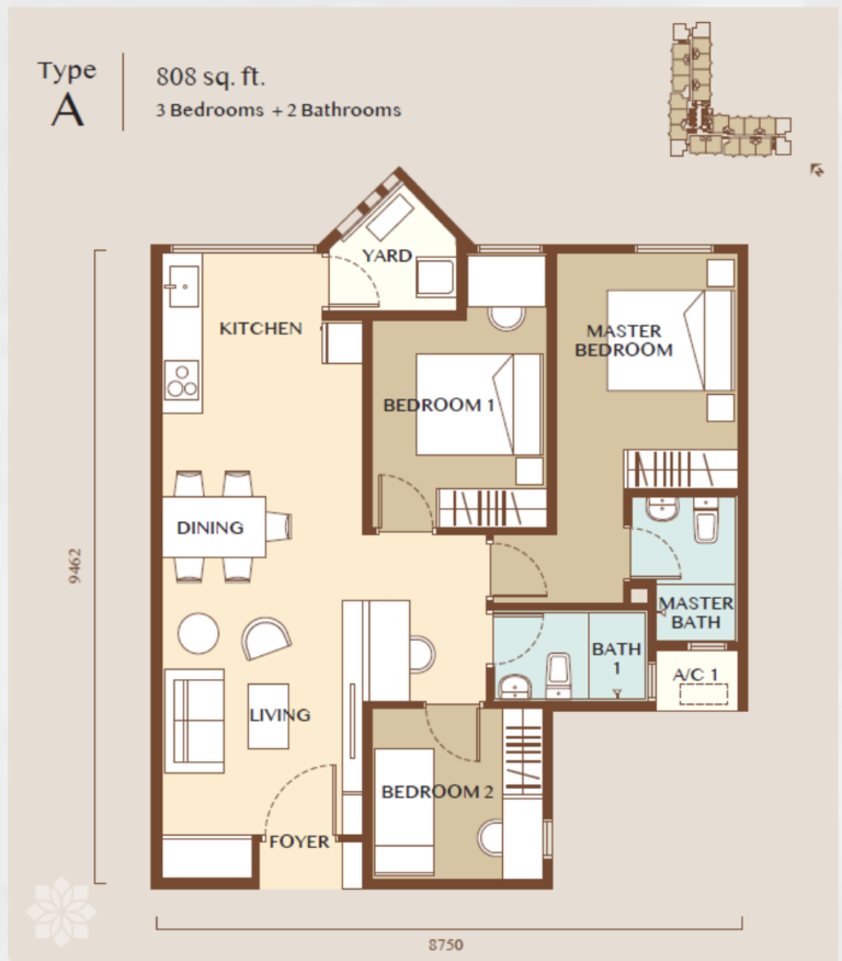 residensi andalan floor plan 1