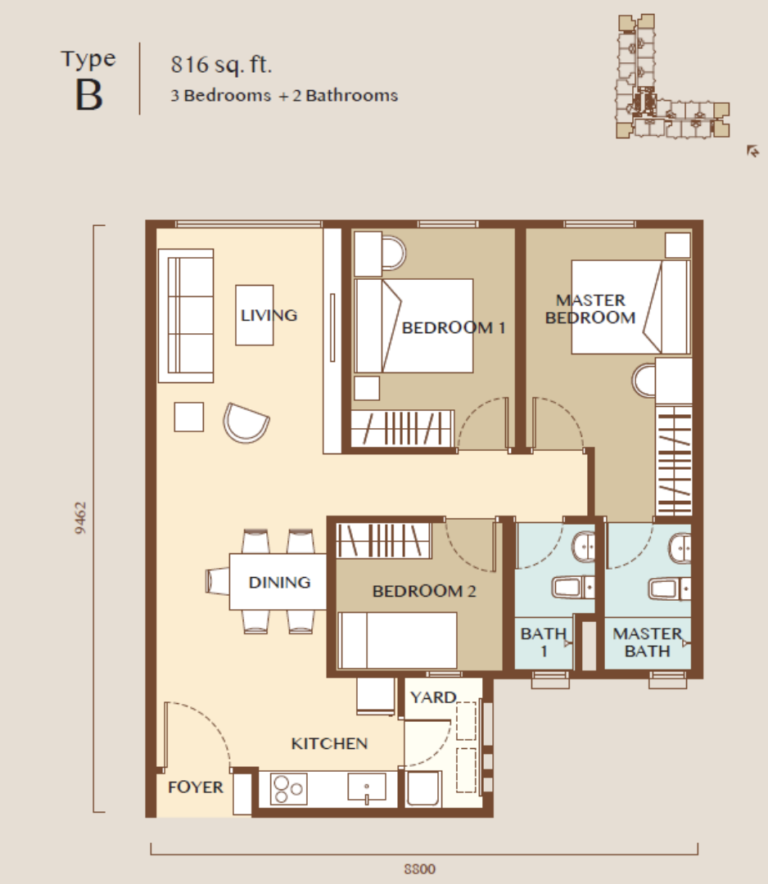 residensi andalan floor plan 2